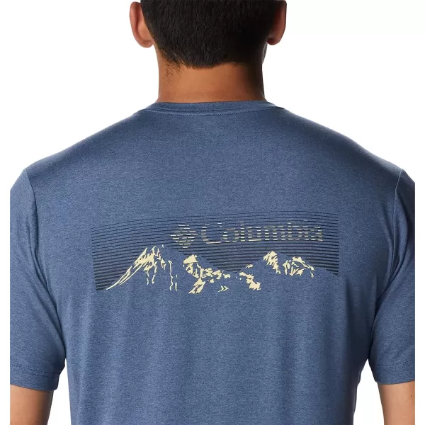 imageColumbia Mens Tech Trail Graphic TeeDark Mountain HeatherShady Peaks Graphic
