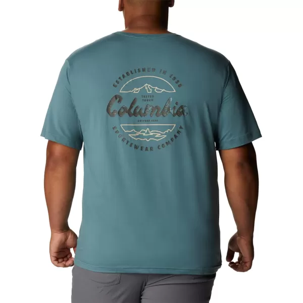 imageColumbia Mens Tech Trail Graphic TeeMetalLocal Script Back