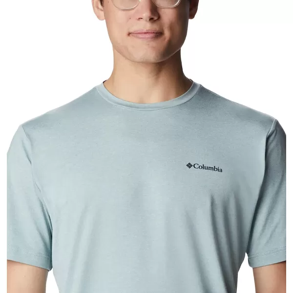imageColumbia Mens Tech Trail Graphic TeeNiagara HeatherPalmscape Tonal Graphic