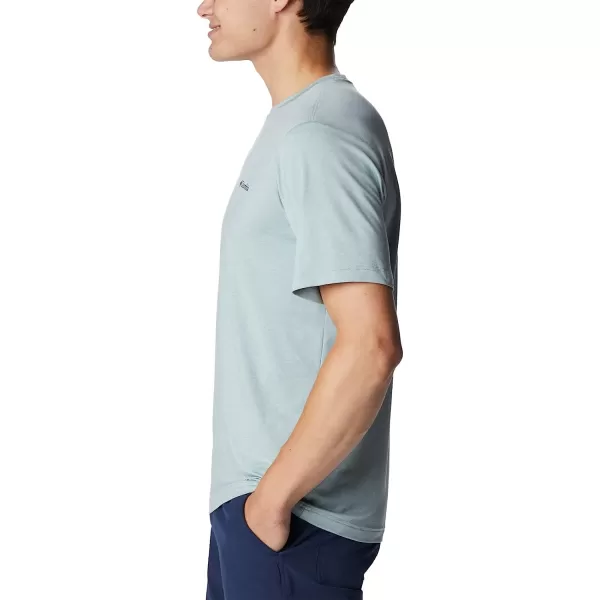 imageColumbia Mens Tech Trail Graphic TeeNiagara HeatherPalmscape Tonal Graphic