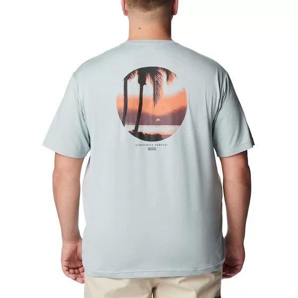 imageColumbia Mens Tech Trail Graphic TeeNiagara HeatherPalmscape Tonal Graphic