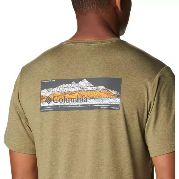 imageColumbia Mens Tech Trail Graphic TeeSavory HeatherOff Grid Graphic