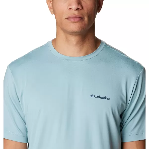 imageColumbia Mens Tech Trail Graphic TeeStone BlueSlopes Graphic
