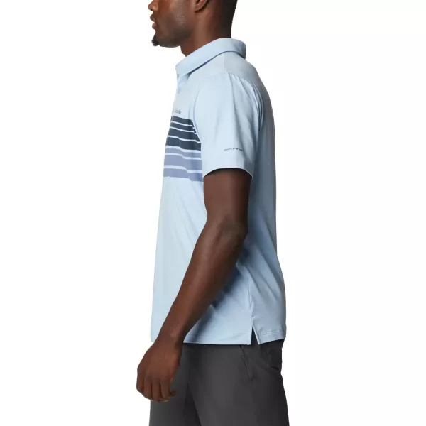 imageColumbia Mens Tech Trail Novelty PoloJet Stream Heather Stripe