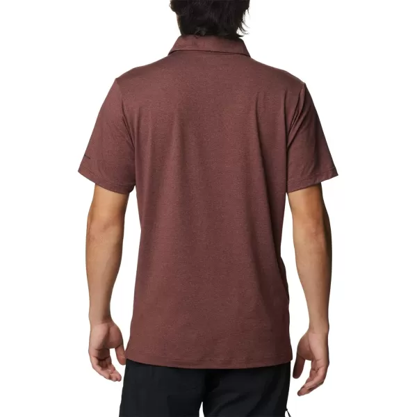 imageColumbia Mens Tech Trail Novelty PoloLight Raisin Heather Stripe