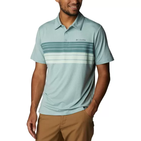 imageColumbia Mens Tech Trail Novelty PoloNiagara Heather Stripe