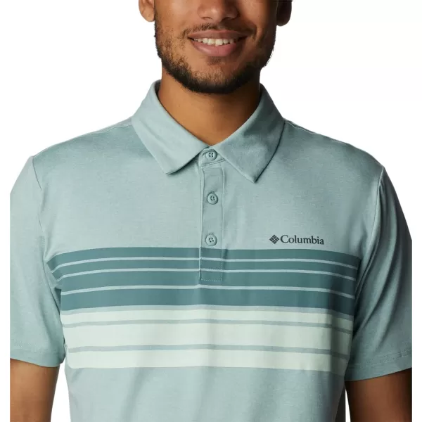 imageColumbia Mens Tech Trail Novelty PoloNiagara Heather Stripe