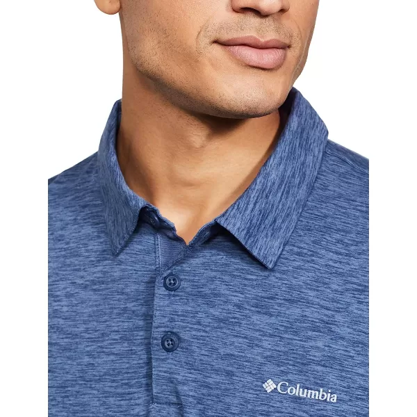 imageColumbia Mens Tech Trail PoloDark Mountain  Wicking