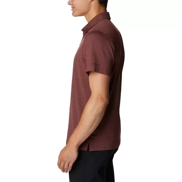 imageColumbia Mens Tech Trail PoloLight Raisin Heather