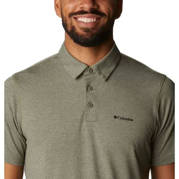 imageColumbia Mens Tech Trail PoloStone Green Heather
