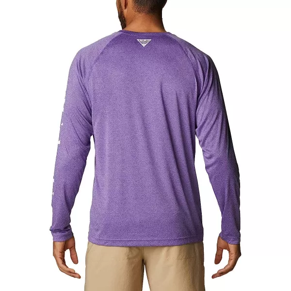 imageColumbia Mens Terminal Deflector LSLime Glow HeatherWhite Logo