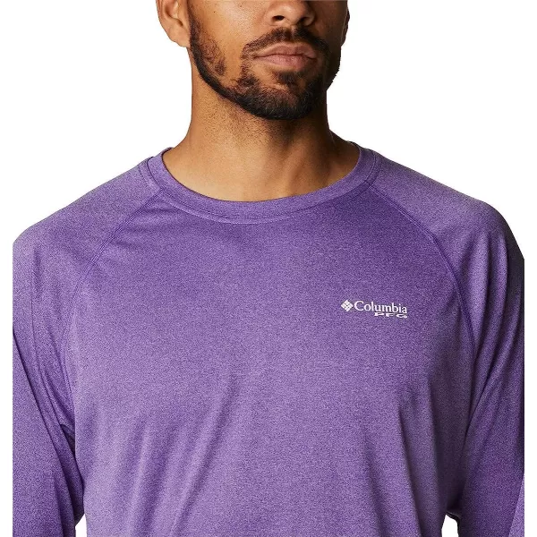 imageColumbia Mens Terminal Deflector LSLime Glow HeatherWhite Logo
