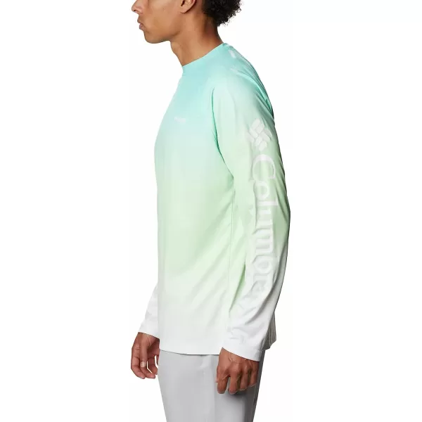 imageColumbia Mens Terminal Deflector Printed LsLime Glow Gradient