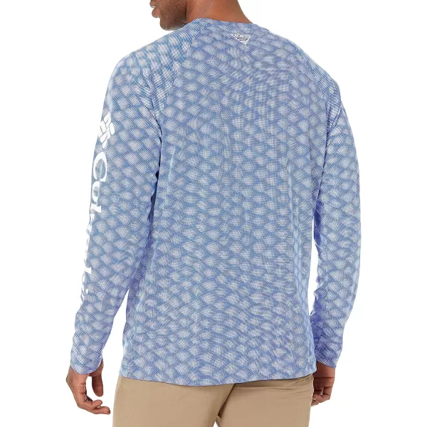 imageColumbia Mens Terminal Deflector Printed LsVivid Blue Scale Dots