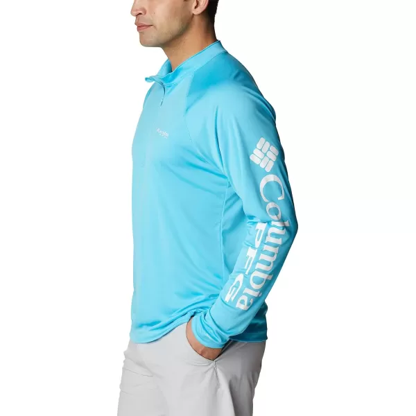imageColumbia Mens Terminal Tackle 14 ZipAtollWhite Logo