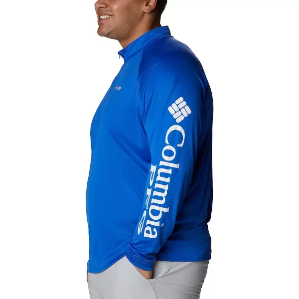 imageColumbia Mens Terminal Tackle 14 ZipBlue MacawWhite Logo