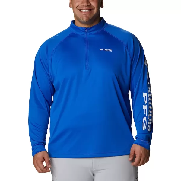 imageColumbia Mens Terminal Tackle 14 ZipBlue MacawWhite Logo