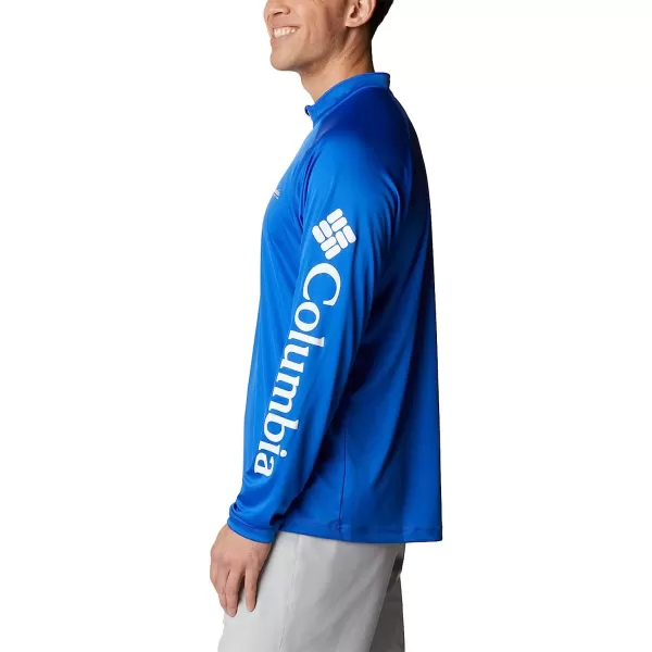 imageColumbia Mens Terminal Tackle 14 ZipBlue MacawWhite Logo