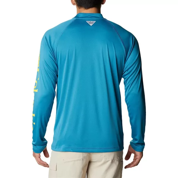 imageColumbia Mens Terminal Tackle 14 ZipDeep MarineLaser Lemon Logo