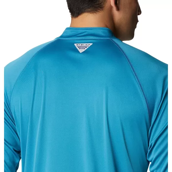 imageColumbia Mens Terminal Tackle 14 ZipDeep MarineLaser Lemon Logo