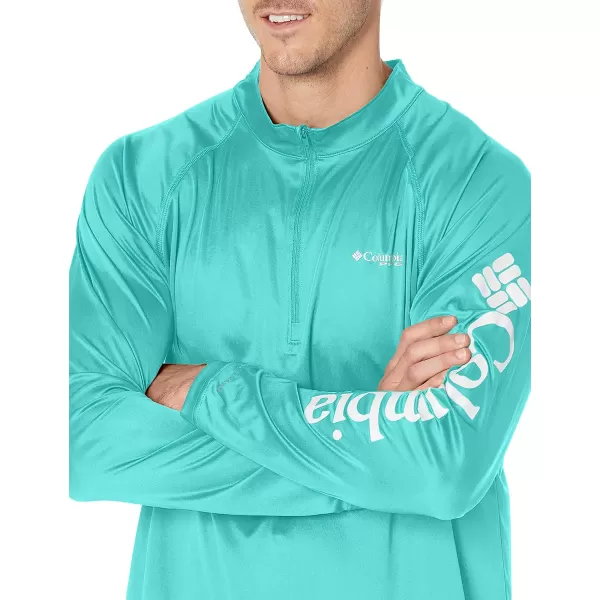 imageColumbia Mens Terminal Tackle 14 ZipDolphinWhite Logo
