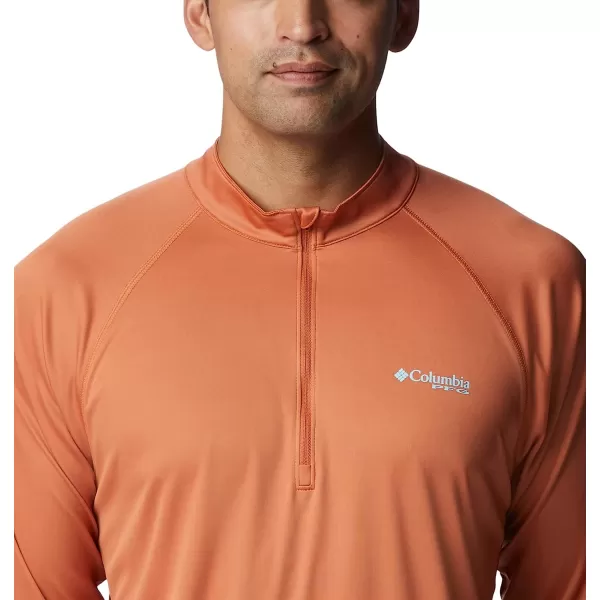 imageColumbia Mens Terminal Tackle 14 ZipIsland OrangeSpring Blue Logo