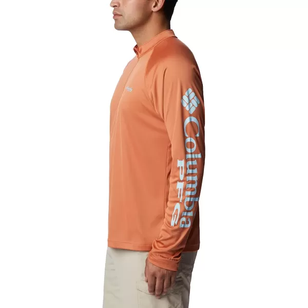 imageColumbia Mens Terminal Tackle 14 ZipIsland OrangeSpring Blue Logo