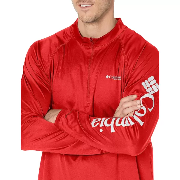 imageColumbia Mens Terminal Tackle 14 ZipRed SparkWhite Logo