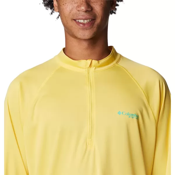imageColumbia Mens Terminal Tackle 14 ZipSun GlowElectric Turquoise Logo