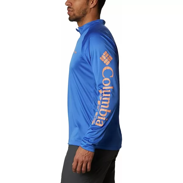 imageColumbia Mens Terminal Tackle 14 ZipVivid BlueBright Nectar Logo