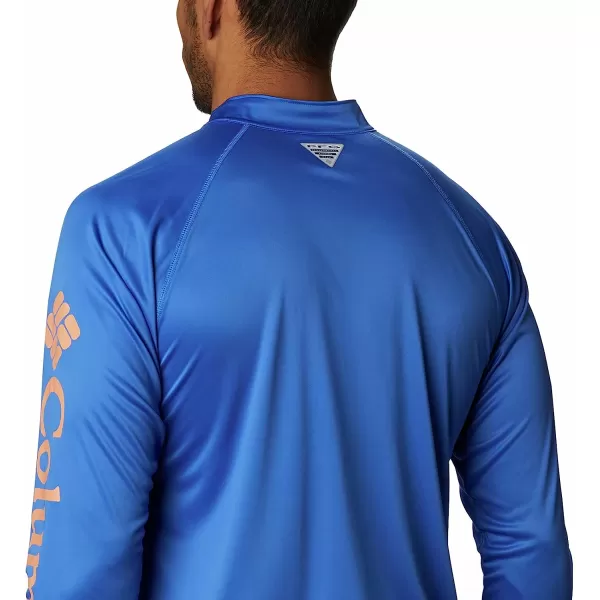imageColumbia Mens Terminal Tackle 14 ZipVivid BlueBright Nectar Logo
