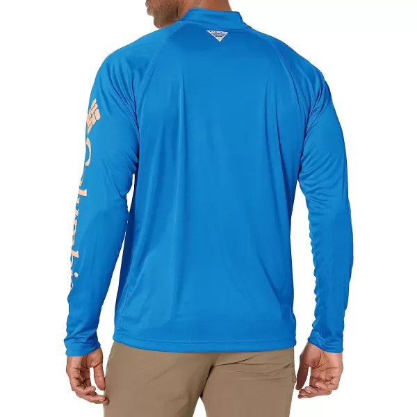 imageColumbia Mens Terminal Tackle 14 ZipVivid BlueBright Nectar Logo