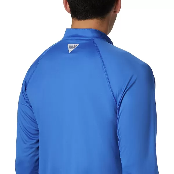 imageColumbia Mens Terminal Tackle 14 ZipVivid BlueCool Grey Logo