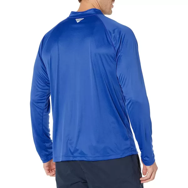 imageColumbia Mens Terminal Tackle 14 ZipVivid BlueCool Grey Logo