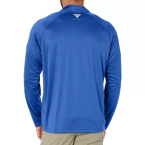 imageColumbia Mens Terminal Tackle 14 ZipVivid BlueCool Grey Logo