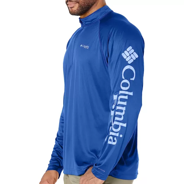 imageColumbia Mens Terminal Tackle 14 ZipVivid BlueCool Grey Logo
