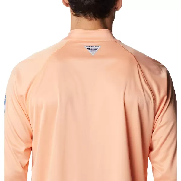 imageColumbia Mens Terminal Tackle Heather 14 ZipBright Nectar HeatherVivid Blue Logo