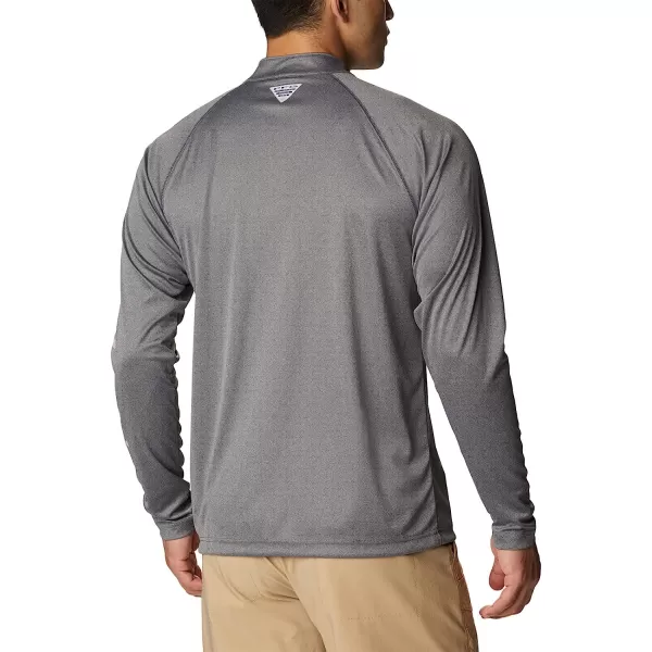 imageColumbia Mens Terminal Tackle Heather 14 ZipCharcoal HeatherCool Grey Logo