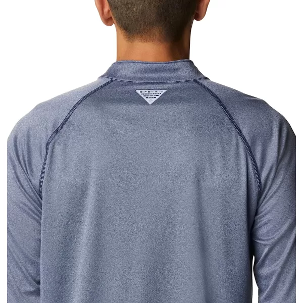 imageColumbia Mens Terminal Tackle Heather 14 ZipCollegiate Navy HeatherWhite Logo