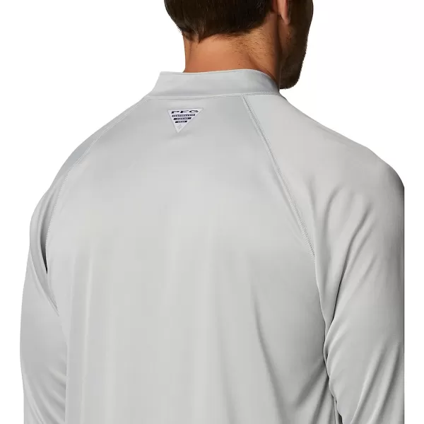 imageColumbia Mens Terminal Tackle Heather 14 ZipCool Grey HeatherVivid Blue Logo