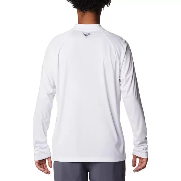 imageColumbia Mens Terminal Tackle Heather 14 ZipWhite HeatherCool Grey Logo