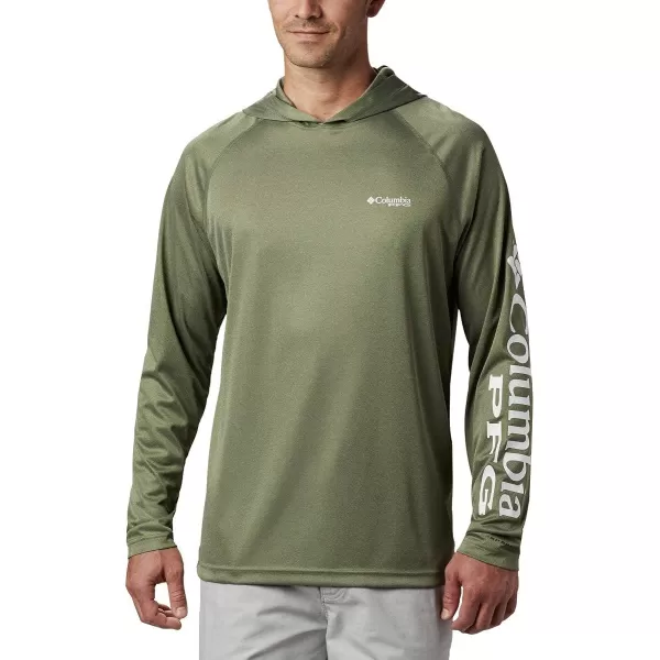 imageColumbia Mens Terminal Tackle Heather HoodieCypress HeatherWhite Logo