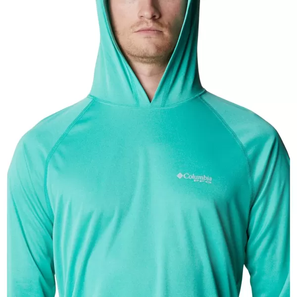 imageColumbia Mens Terminal Tackle Heather HoodieElectric Turquoise HeatherCool Grey Logo