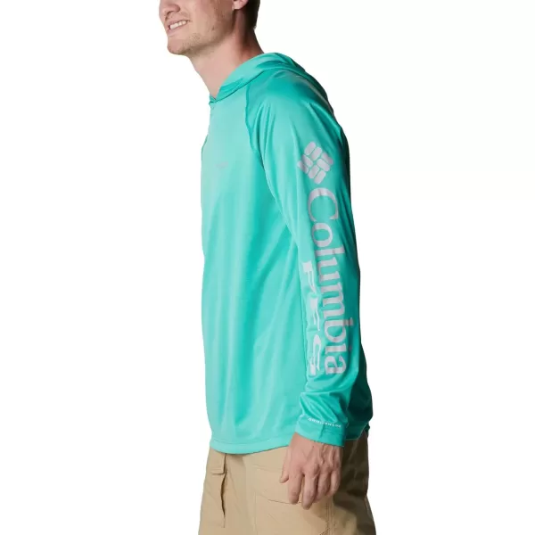 imageColumbia Mens Terminal Tackle Heather HoodieElectric Turquoise HeatherCool Grey Logo