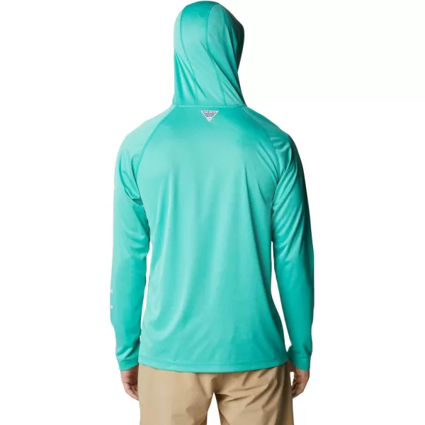 imageColumbia Mens Terminal Tackle Heather HoodieElectric Turquoise HeatherCool Grey Logo