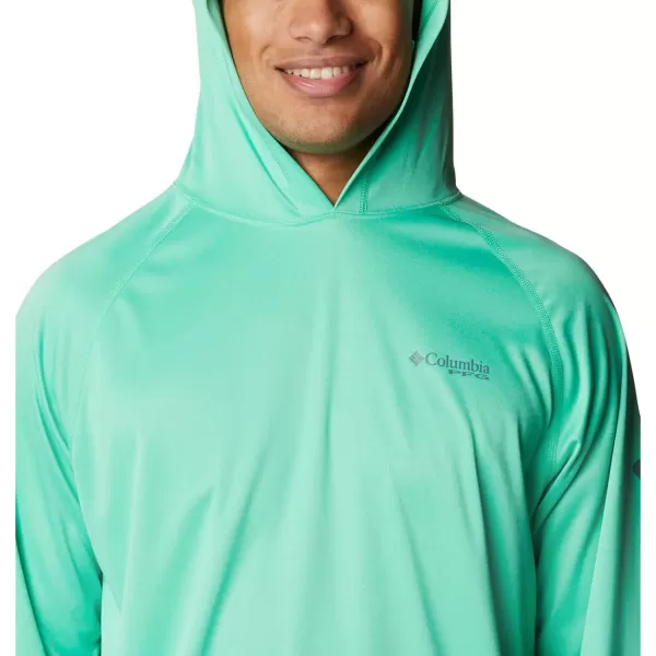 imageColumbia Mens Terminal Tackle Heather HoodieLight Jade HeatherMetal Logo