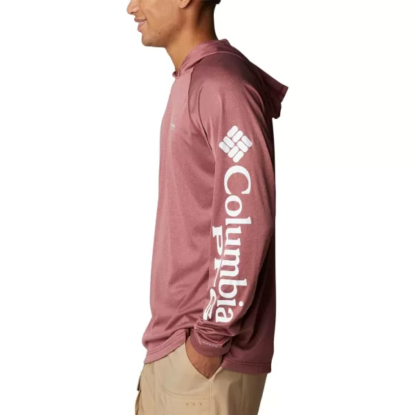 imageColumbia Mens Terminal Tackle Heather HoodieRed Jasper HeatherWhite Logo