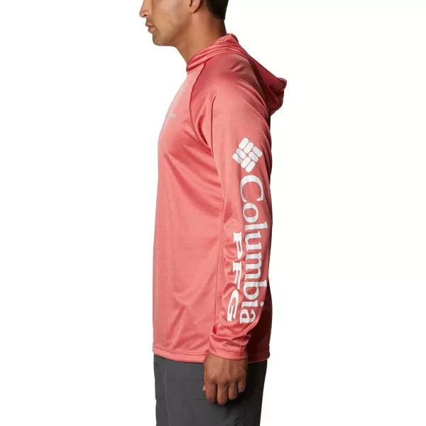 imageColumbia Mens Terminal Tackle Heather HoodieRed Spark HeatherWhite Logo