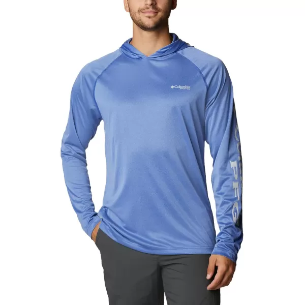 imageColumbia Mens Terminal Tackle Heather HoodieTanzanite HeatherCool Grey Logo