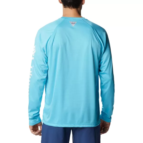 imageColumbia Mens Terminal Tackle Heather Long Sleeve ShirtAtoll HeatherWhite Logo